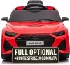 Auto Macchina Elettrica per Bambini 12V Audi RS 6 Sedile Pelle con Telecomando Rossa