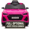 Auto Macchina Elettrica per Bambini 12V Audi RS 6 Sedile Pelle con Telecomando Rosa