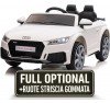 Auto Macchina Elettrica per Bambini 12V Audi TT RS 6 Sedile Pelle con Telecomando Bianca
