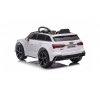 Auto Macchina Elettrica per Bambini 12V Audi RS 6 Sedile Pelle con Telecomando Bianca