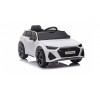 Auto Macchina Elettrica per Bambini 12V Audi RS 6 Sedile Pelle con Telecomando Bianca