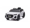 Auto Macchina Elettrica per Bambini 12V Audi RS 6 Sedile Pelle con Telecomando Bianca