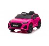 Auto Macchina Elettrica per Bambini 12V Audi RS 6 Sedile Pelle con Telecomando Rosa