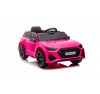 Auto Macchina Elettrica per Bambini 12V Audi RS 6 Sedile Pelle con Telecomando Rosa