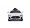 MACCHINA ELETTRICA PER BAMBINI 12V MASERATI GRANCABRIO BIANCA CON SEDILE IN PELLE TELECOMANDO PORTE APRIBILI LED E SUONI MP3