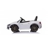 MACCHINA ELETTRICA PER BAMBINI 12V MASERATI GRANCABRIO BIANCA CON SEDILE IN PELLE TELECOMANDO PORTE APRIBILI LED E SUONI MP3