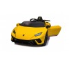 Auto Macchina Elettrica per Bambini 12V Lamborghini Huracán Gialla con Telecomando Porte apribili Led e suoni Mp3