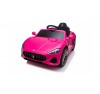 Macchina Elettrica per Bambini 12V Maserati GranCabrio Rosa con sedile in pelle Telecomando Porte apribili Led e suoni Mp3