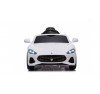 MACCHINA ELETTRICA PER BAMBINI 12V MASERATI GRANCABRIO BIANCA CON SEDILE IN PELLE TELECOMANDO PORTE APRIBILI LED E SUONI MP3