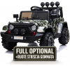 Auto Macchina Elettrica per Bambini Fuoristrada Army 12V MP3 Led con Telecomando Full Optional