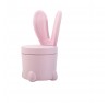 Sedia Portagiochi Bunny Rosa per Bambini Mobiletto 2 in 1 misure H53 x L32 x P32 