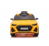 Auto Macchina Elettrica per Bambini 12V Audi RS 6 Sedile Pelle con Telecomando Giallo