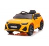 Auto Macchina Elettrica per Bambini 12V Audi RS 6 Sedile Pelle con Telecomando Giallo