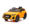 Auto Macchina Elettrica per Bambini 12V Audi RS 6 Sedile Pelle con Telecomando Giallo