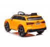 Auto Macchina Elettrica per Bambini 12V Audi RS 6 Sedile Pelle con Telecomando Giallo