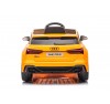 Auto Macchina Elettrica per Bambini 12V Audi RS 6 Sedile Pelle con Telecomando Giallo