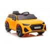 Auto Macchina Elettrica per Bambini 12V Audi RS 6 Sedile Pelle con Telecomando Giallo