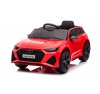 Auto Macchina Elettrica per Bambini 12V Audi RS 6 Sedile Pelle con Telecomando Rossa