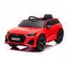 Auto Macchina Elettrica per Bambini 12V Audi RS 6 Sedile Pelle con Telecomando Rossa