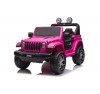 Auto Macchina Elettrica Jeep Wrangler Rubicon 12V per Bambini porte apribili Con telecomando Full accessori (Rosa)