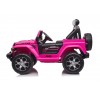 Auto Macchina Elettrica Jeep Wrangler Rubicon 12V per Bambini porte apribili Con telecomando Full accessori (Rosa)