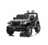 Auto Macchina Elettrica Jeep Wrangler Rubicon Militare 12V per Bambini porte apribili Con telecomando Full accessori (Army)