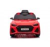 Auto Macchina Elettrica per Bambini 12V Audi RS 6 Sedile Pelle con Telecomando Rossa