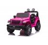 Auto Macchina Elettrica Jeep Wrangler Rubicon 12V per Bambini porte apribili Con telecomando Full accessori (Rosa)