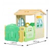 Casetta Per Bambini Partyfun multifunzione con canestro porte e finestre apribili H117 X L163 X L146