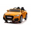 Auto Macchina Elettrica per Bambini 12V Audi TT RS 6 Sedile Pelle con Telecomando Giallo