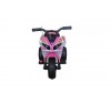 Moto Elettrica per bambini Polizia Rosa con Musiche Luci Mp3 Marcia avanti e indietro accelleratore 3 ruote