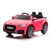 Auto Macchina Elettrica per Bambini 12V Audi TT RS 6 Sedile Pelle con Telecomando Rosa