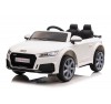 Auto Macchina Elettrica per Bambini 12V Audi TT RS 6 Sedile Pelle con Telecomando Bianca