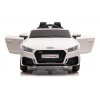 Auto Macchina Elettrica per Bambini 12V Audi TT RS 6 Sedile Pelle con Telecomando Bianca