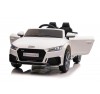 Auto Macchina Elettrica per Bambini 12V Audi TT RS 6 Sedile Pelle con Telecomando Bianca