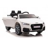 Auto Macchina Elettrica per Bambini 12V Audi TT RS 6 Sedile Pelle con Telecomando Bianca