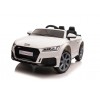 Auto Macchina Elettrica per Bambini 12V Audi TT RS 6 Sedile Pelle con Telecomando Bianca