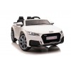 Auto Macchina Elettrica per Bambini 12V Audi TT RS 6 Sedile Pelle con Telecomando Bianca