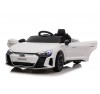 Auto Macchina Elettrica per Bambini 12V Audi RS e-tron GT Sedile Pelle con Telecomando Bianca