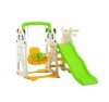 Scivolo Per Bambini Con Altalena Giardino Esterni Interno Multifunzione Con Canestro H120 X L153 X L160 PANDA