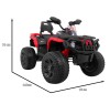 Super Quad elettrico Maverick per Bambini 12V doppio motore Full optional con Ammortozzatori Bianco Nero/rosso