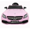 Auto Elettrica per Bambini 12V Mercedes C63 AMG Rosa Porte Apribili con telecomando