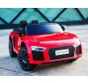 Auto Macchina Elettrica 12V Audi R8 Spyder per Bambini Led MP3 con Telecomando Sedile in pelle Rossa