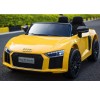 Auto Macchina Elettrica 12V Audi  R8 Spyder per Bambini Led MP3 con Telecomando Sedile in pelle Gialla