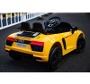 Auto Macchina Elettrica 12V Audi  R8 Spyder per Bambini Led MP3 con Telecomando Sedile in pelle Gialla