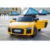 Auto Macchina Elettrica 12V Audi  R8 Spyder per Bambini Led MP3 con Telecomando Sedile in pelle Gialla