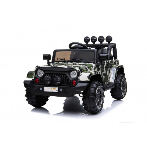 Auto elettrica per bambini jeep 12V 2 posti con telecomando fuoristrada SUV quad 