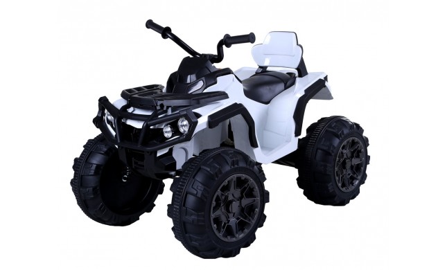 Super Quad Lander elettrico per Bambini 12V doppio motore Full optional con Ammortozzatori Bianco con Telecomando