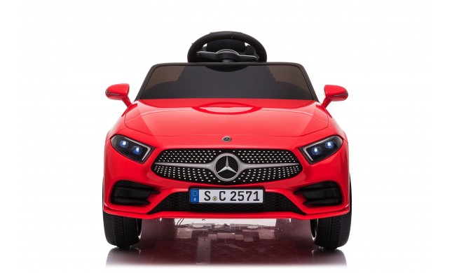 Auto Macchina Elettrica per Bambini 12V Mercedes CLS 350 AMG Rossa con Sedile in Pelle Telecomando 2.4 GHz Porte Apribili e MP3