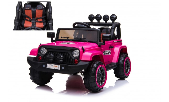 Auto Macchina Elettrica per Bambini Fuoristrada Adventure Rosa 12V MP3 Led con Telecomando Full Optional Sedili in Pelle